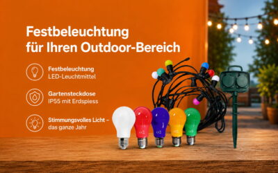 Sommerzeit ist Gartenzeit – Mit der richtigen Festbeleuchtung wird jede Gartenparty zum Highlight