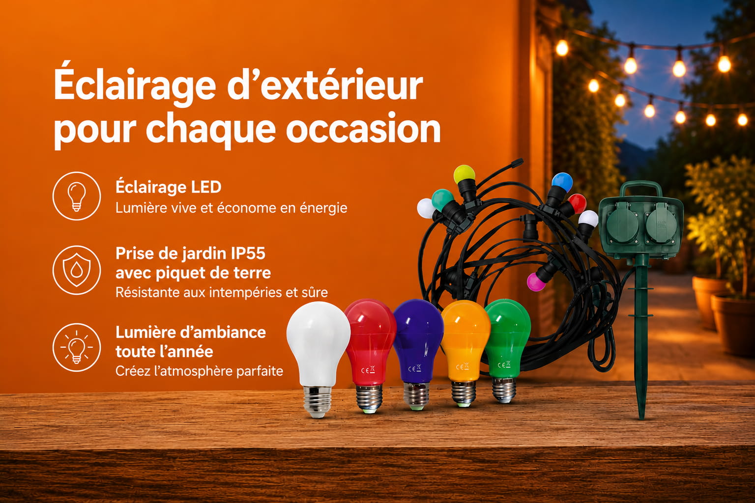 Bannière « Éclairage festif » DE 1920 x 1280